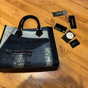 Dolce & Gabbana large Denim tote women’s patchwork